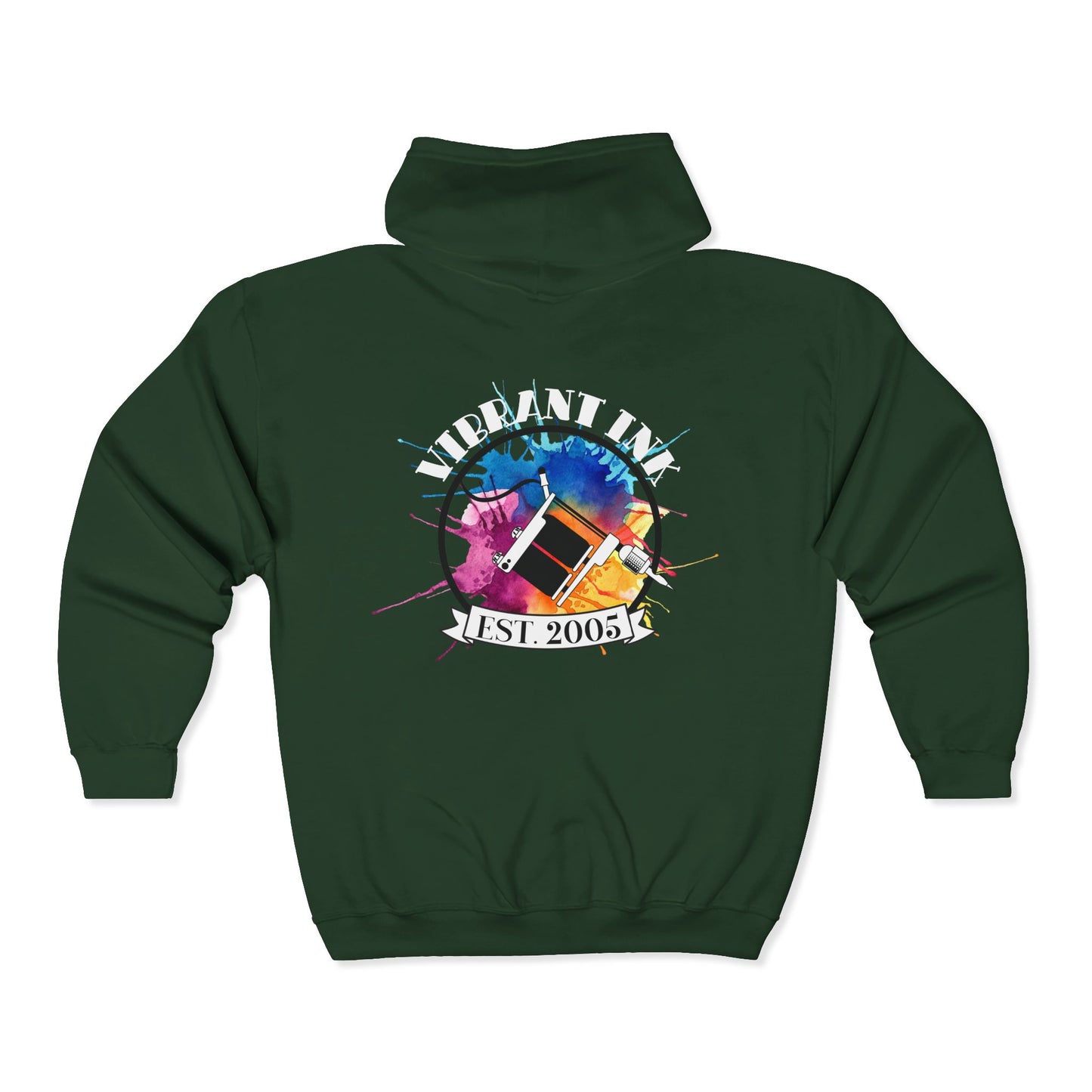 Vibrant Ink Zip Hooded Sweatshirt