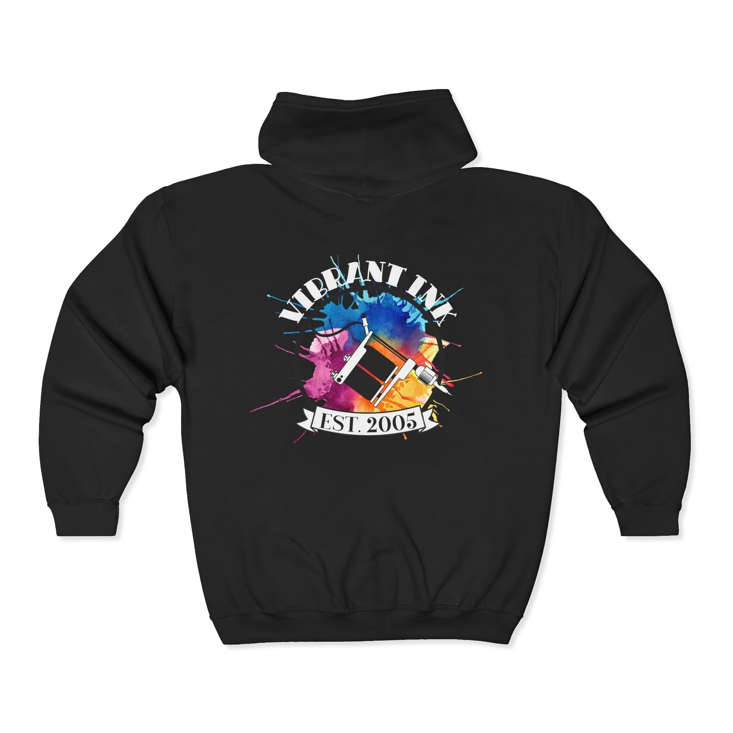 Vibrant Ink Zip Hooded Sweatshirt