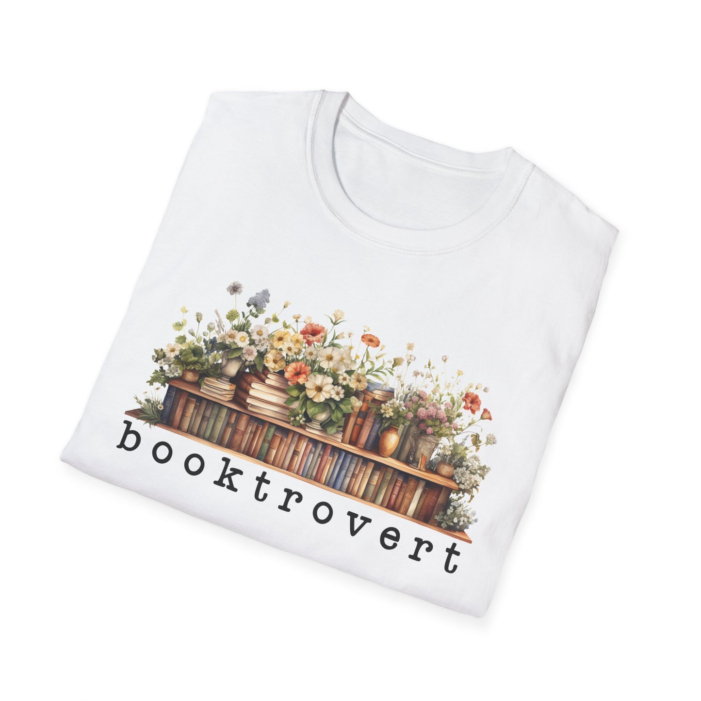 Flower Shelf Booktrovert T-Shirt