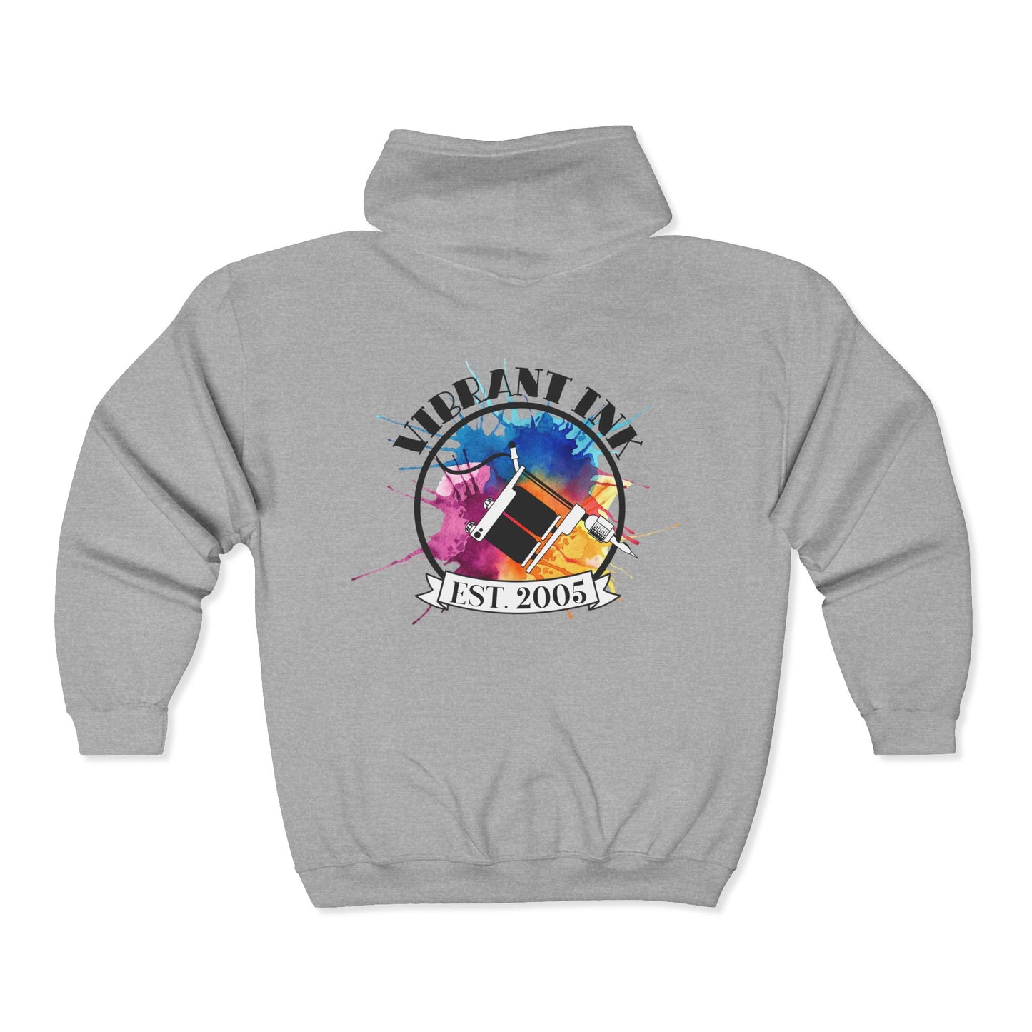 Vibrant Ink Zip Hooded Sweatshirt