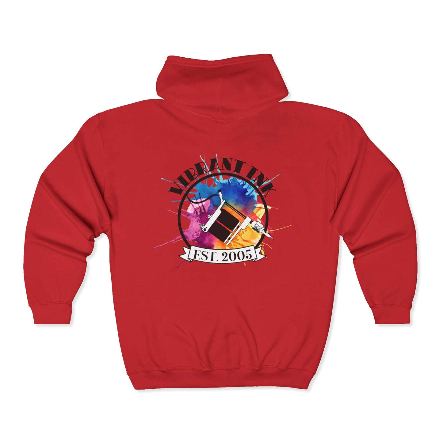 Vibrant Ink Zip Hooded Sweatshirt