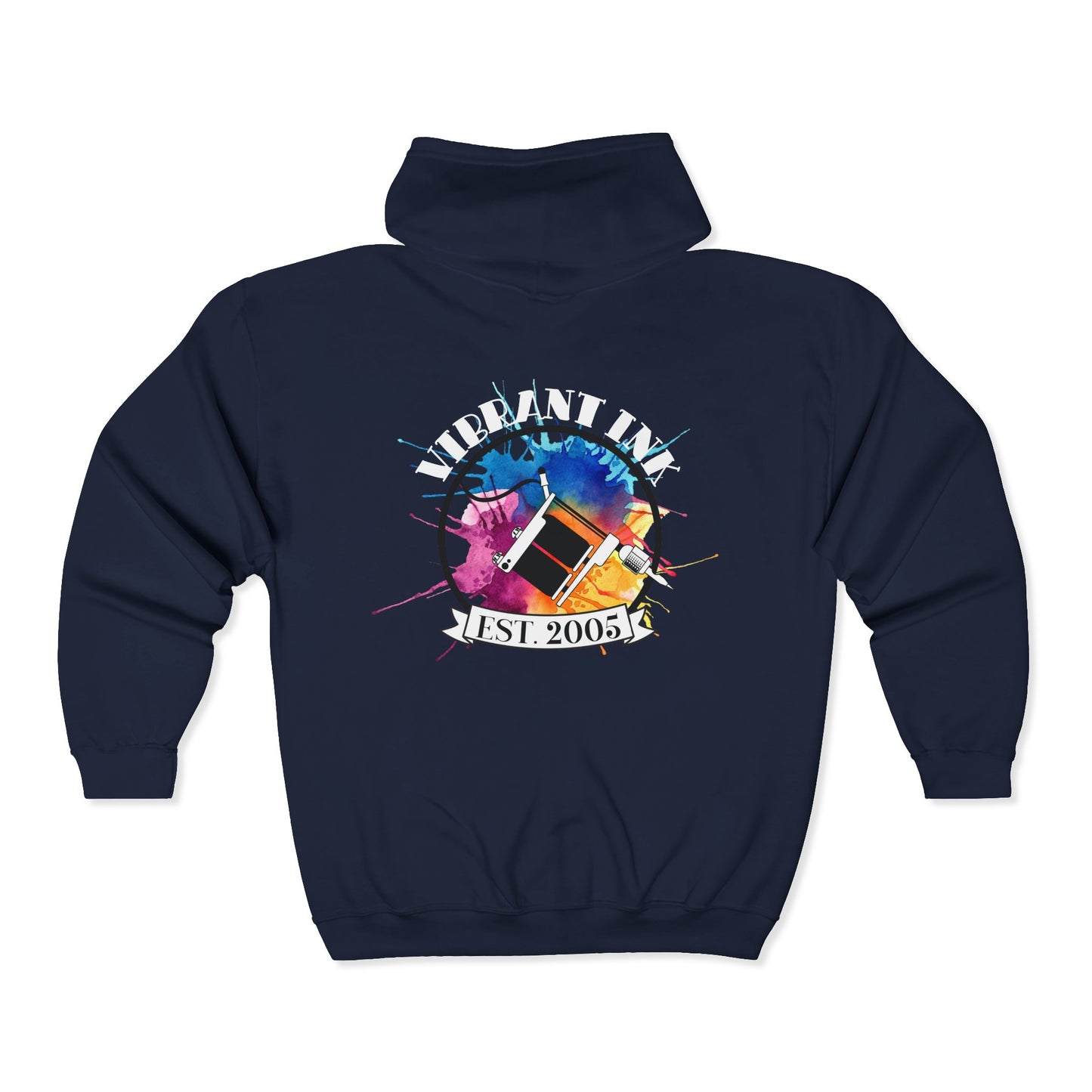 Vibrant Ink Zip Hooded Sweatshirt