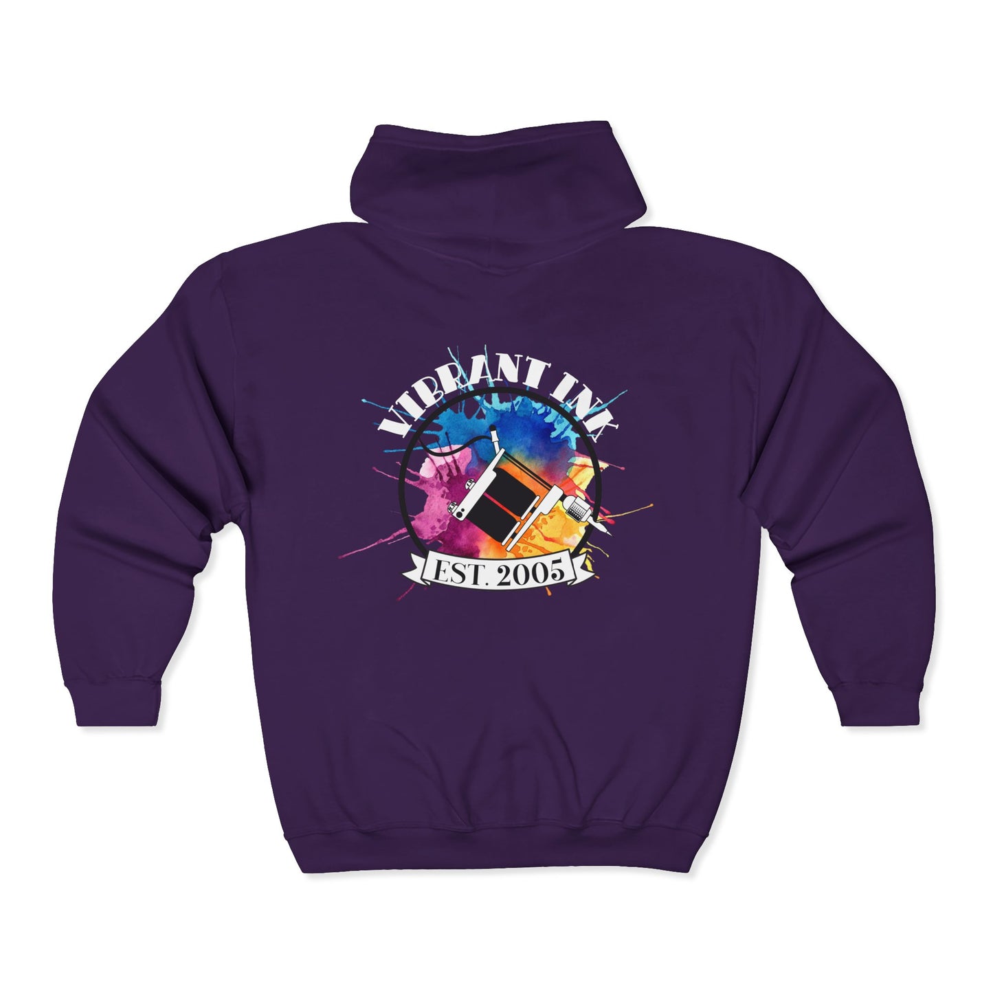Vibrant Ink Zip Hooded Sweatshirt