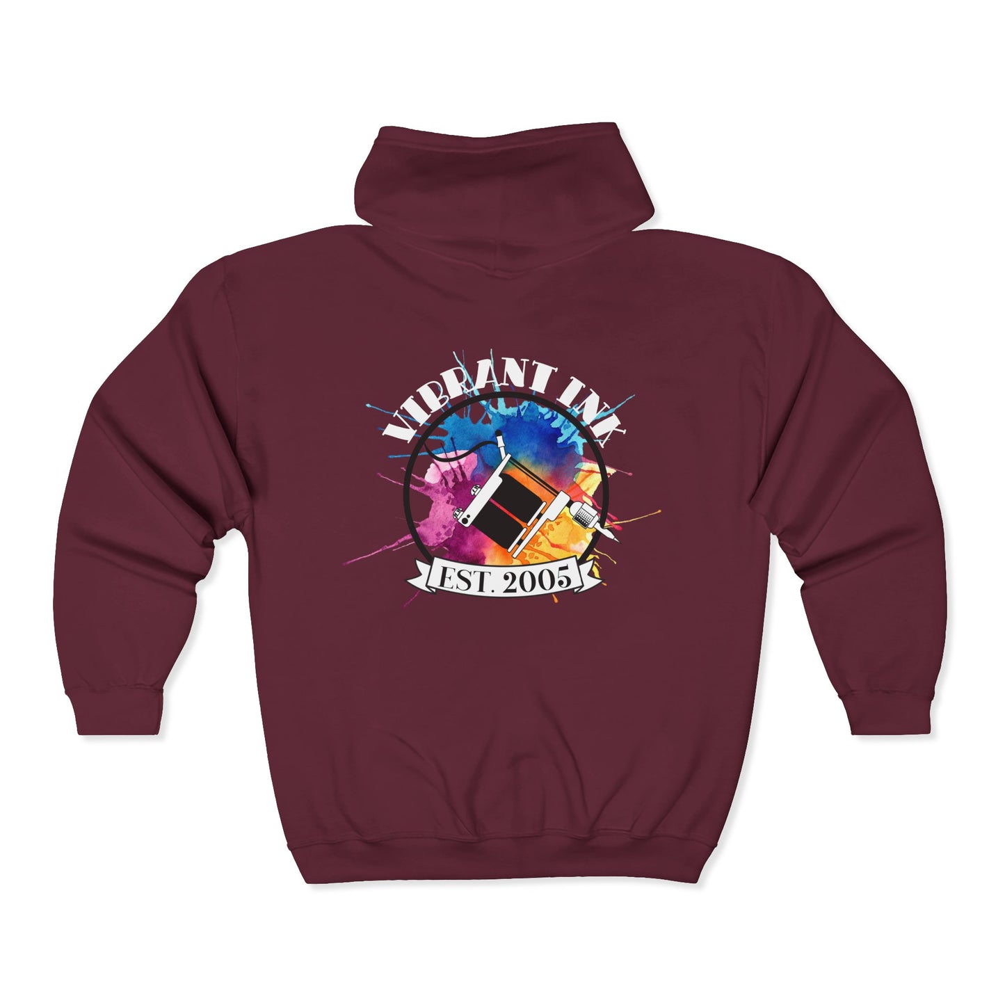 Vibrant Ink Zip Hooded Sweatshirt