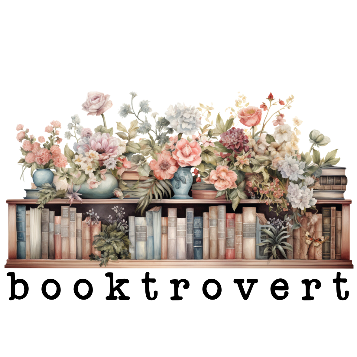 Booktrovert Sticker (Flower Bookshelf)