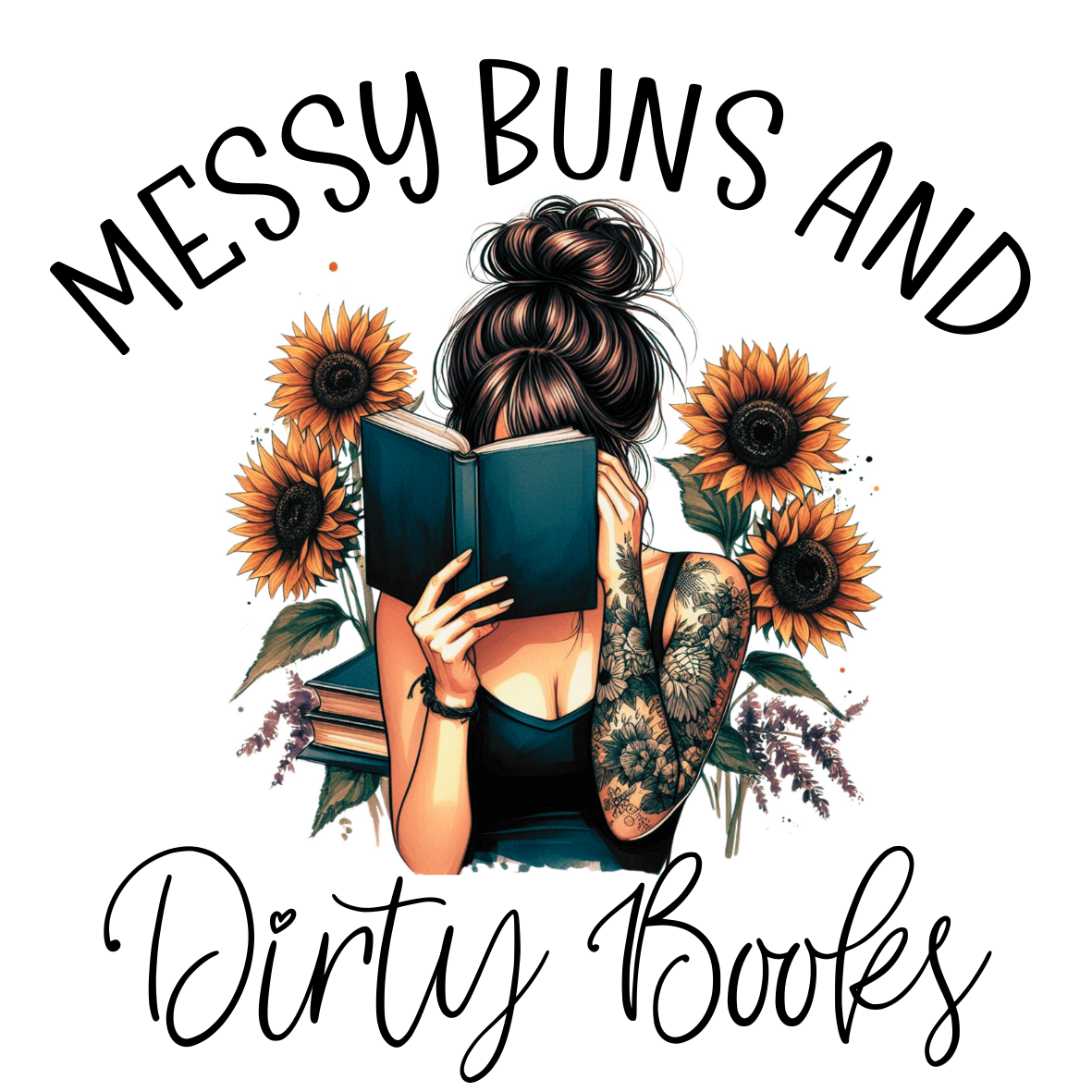 Messy Buns And Dirty Books Sticker