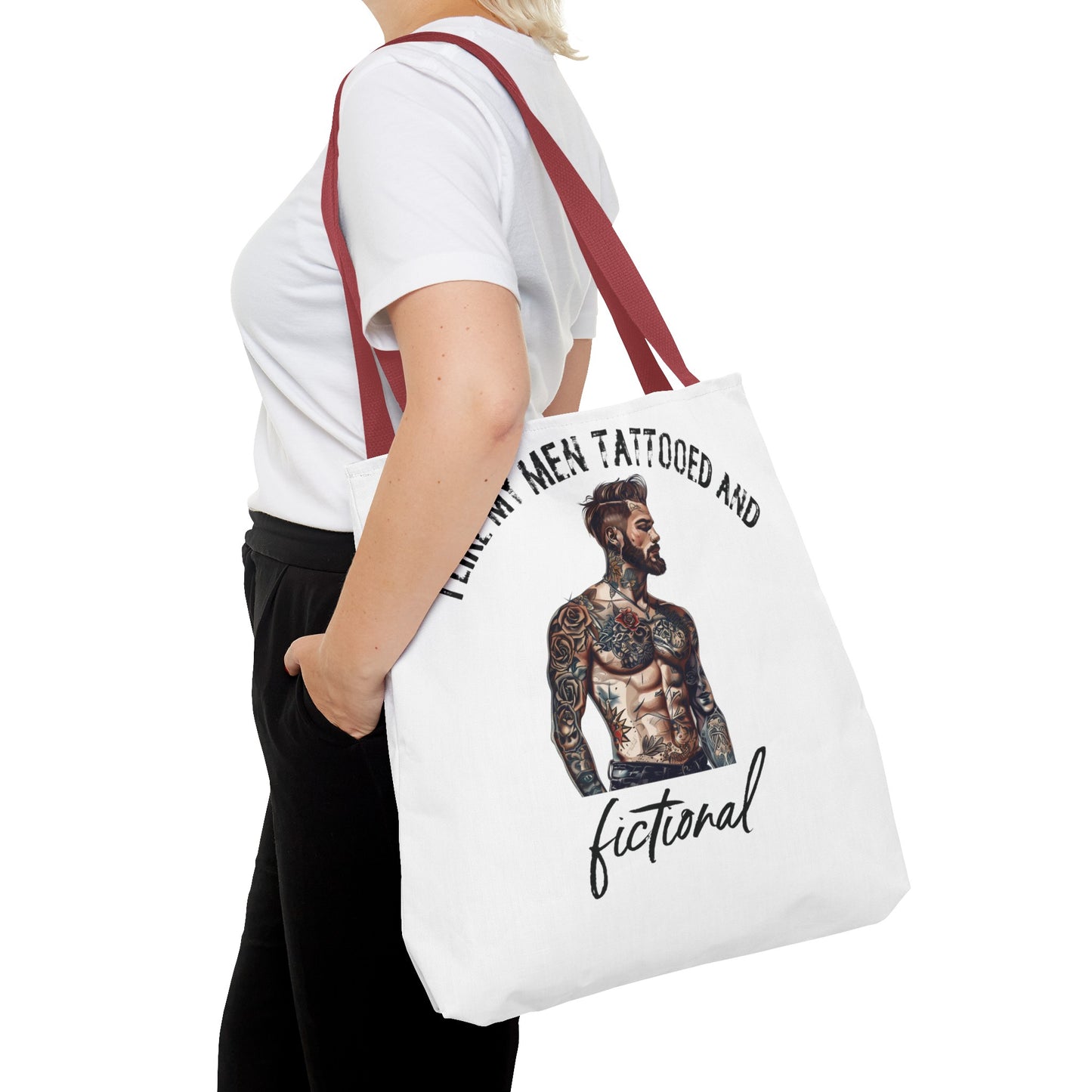 I Like My Men Tattooed and Fictional - Tote Bag