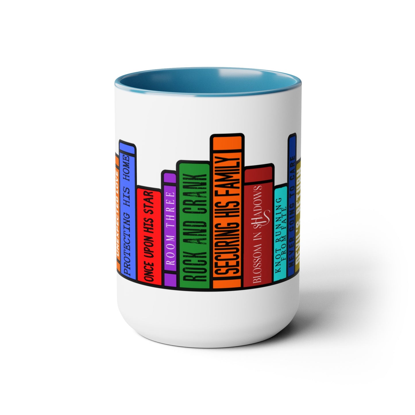 Ember's Row of Books - Coffee Mug, 15oz