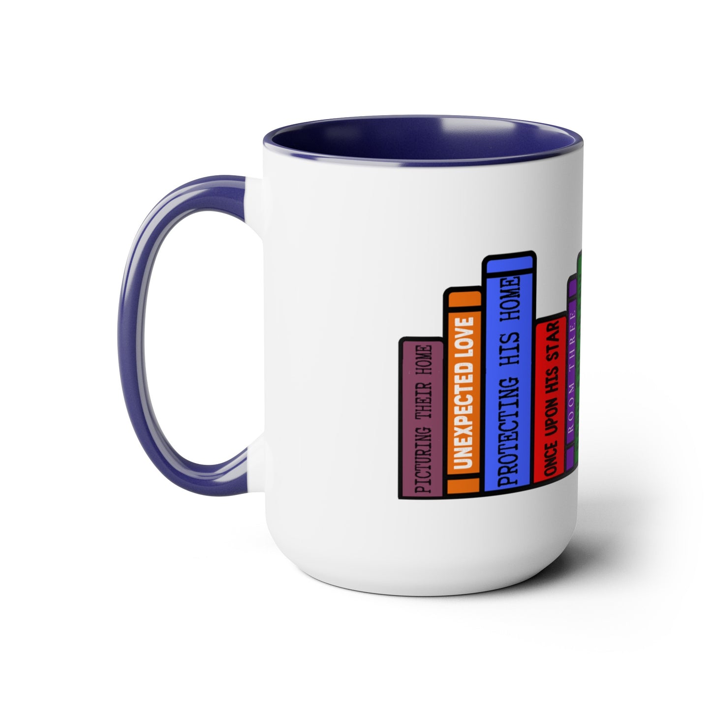 Ember's Row of Books - Coffee Mug, 15oz