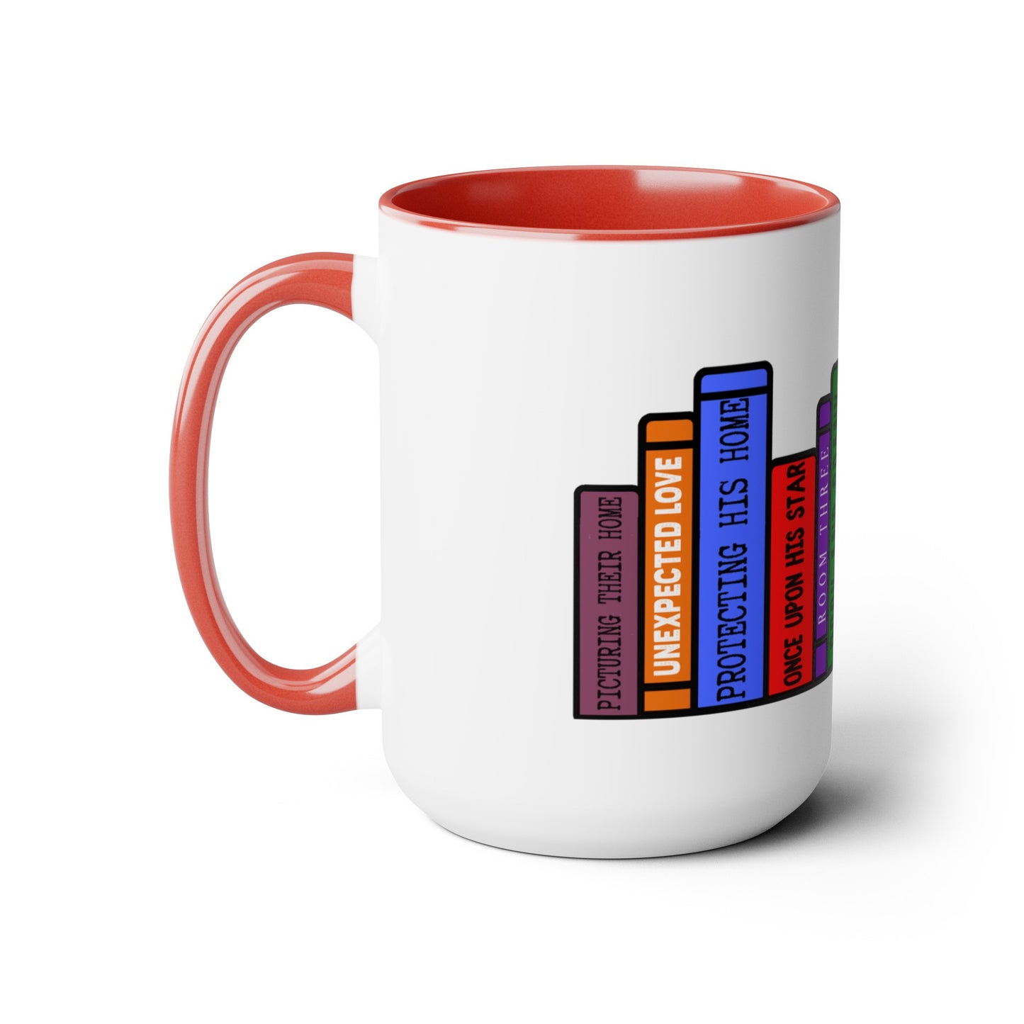 Ember's Row of Books - Coffee Mug, 15oz