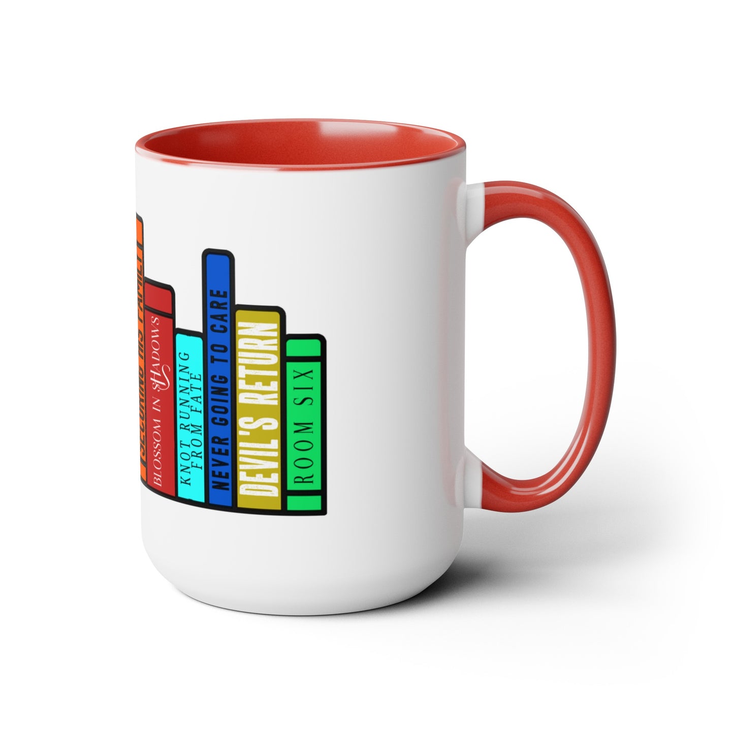 Ember's Row of Books - Coffee Mug, 15oz