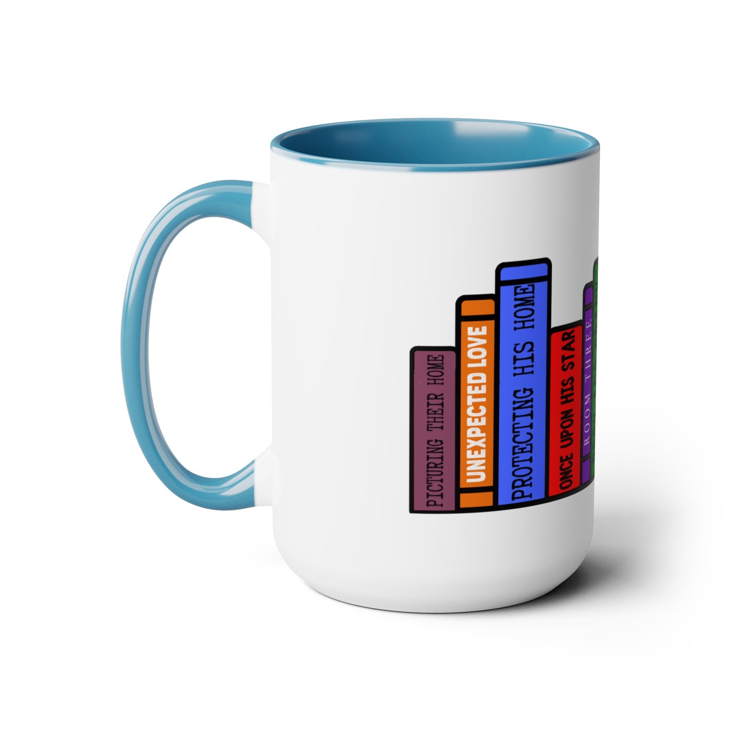 Ember's Row of Books - Coffee Mug, 15oz