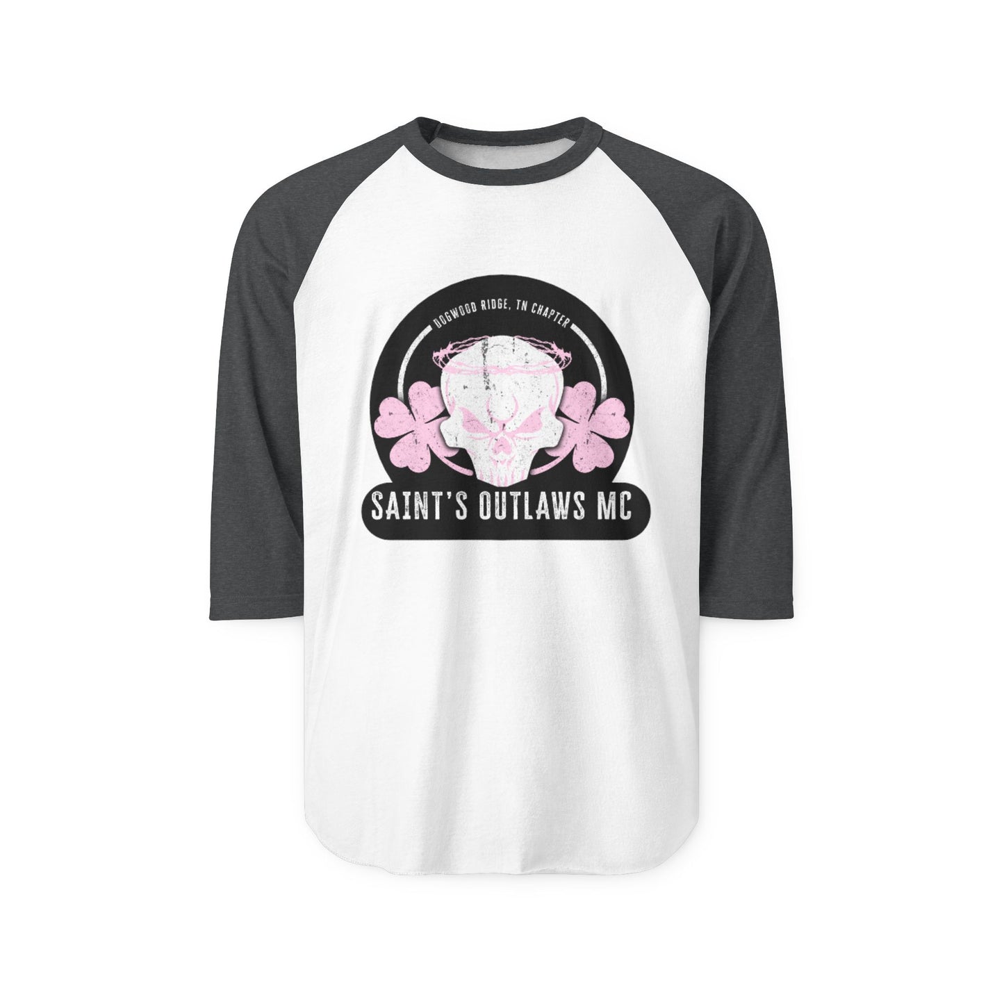 Saint's Outlaws MC: Dogwood Ridge, TN Chapter Three-Quarter Sleeve Raglan Shirt