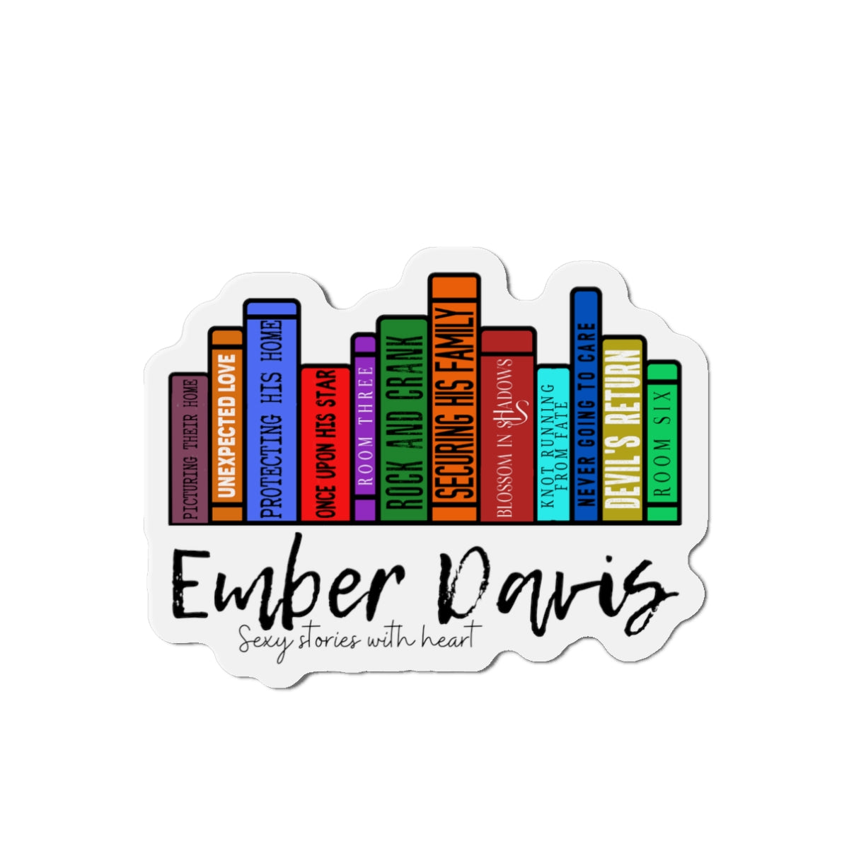 Ember's Row of Books Magnet