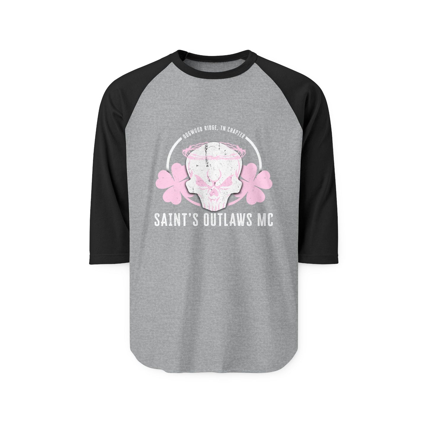 Saint's Outlaws MC: Dogwood Ridge, TN Chapter Three-Quarter Sleeve Raglan Shirt