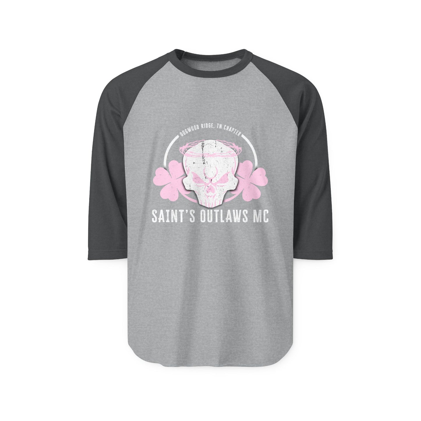 Saint's Outlaws MC: Dogwood Ridge, TN Chapter Three-Quarter Sleeve Raglan Shirt