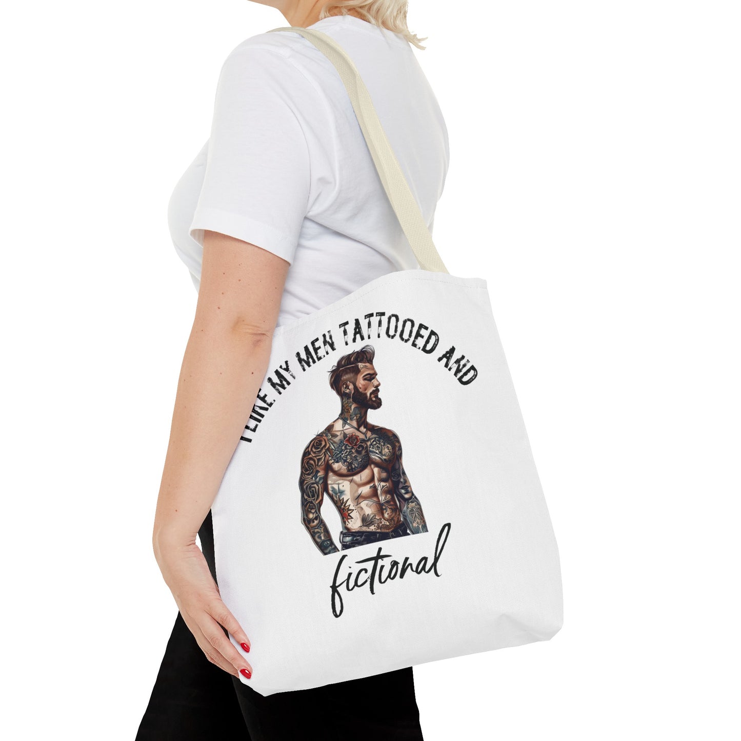 I Like My Men Tattooed and Fictional - Tote Bag