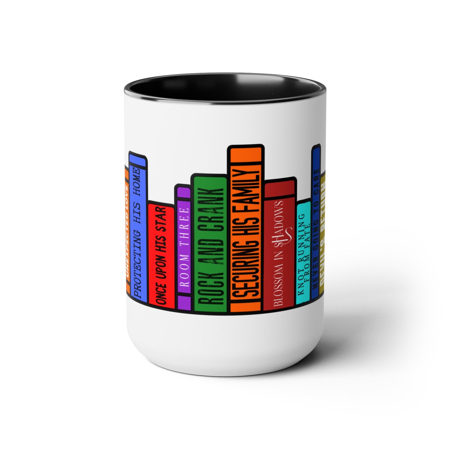 Ember's Row of Books - Coffee Mug, 15oz