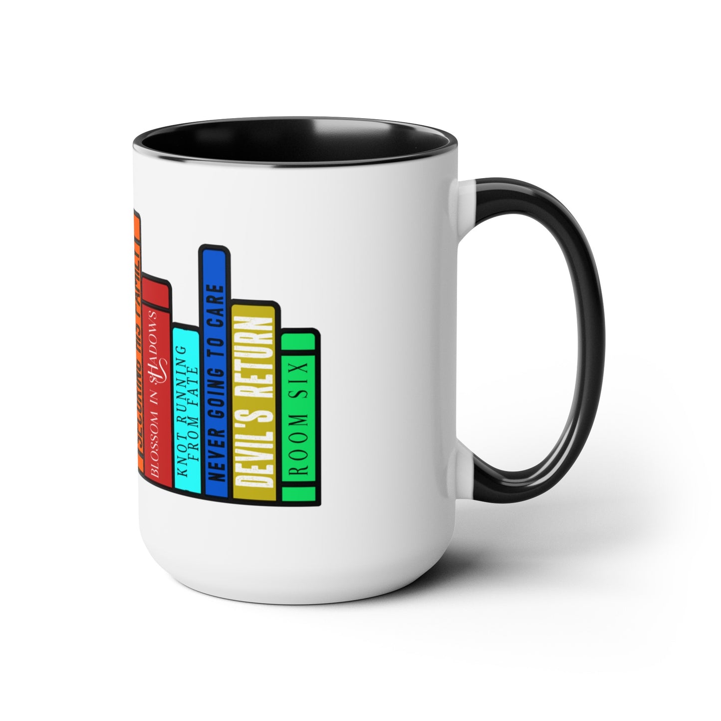 Ember's Row of Books - Coffee Mug, 15oz