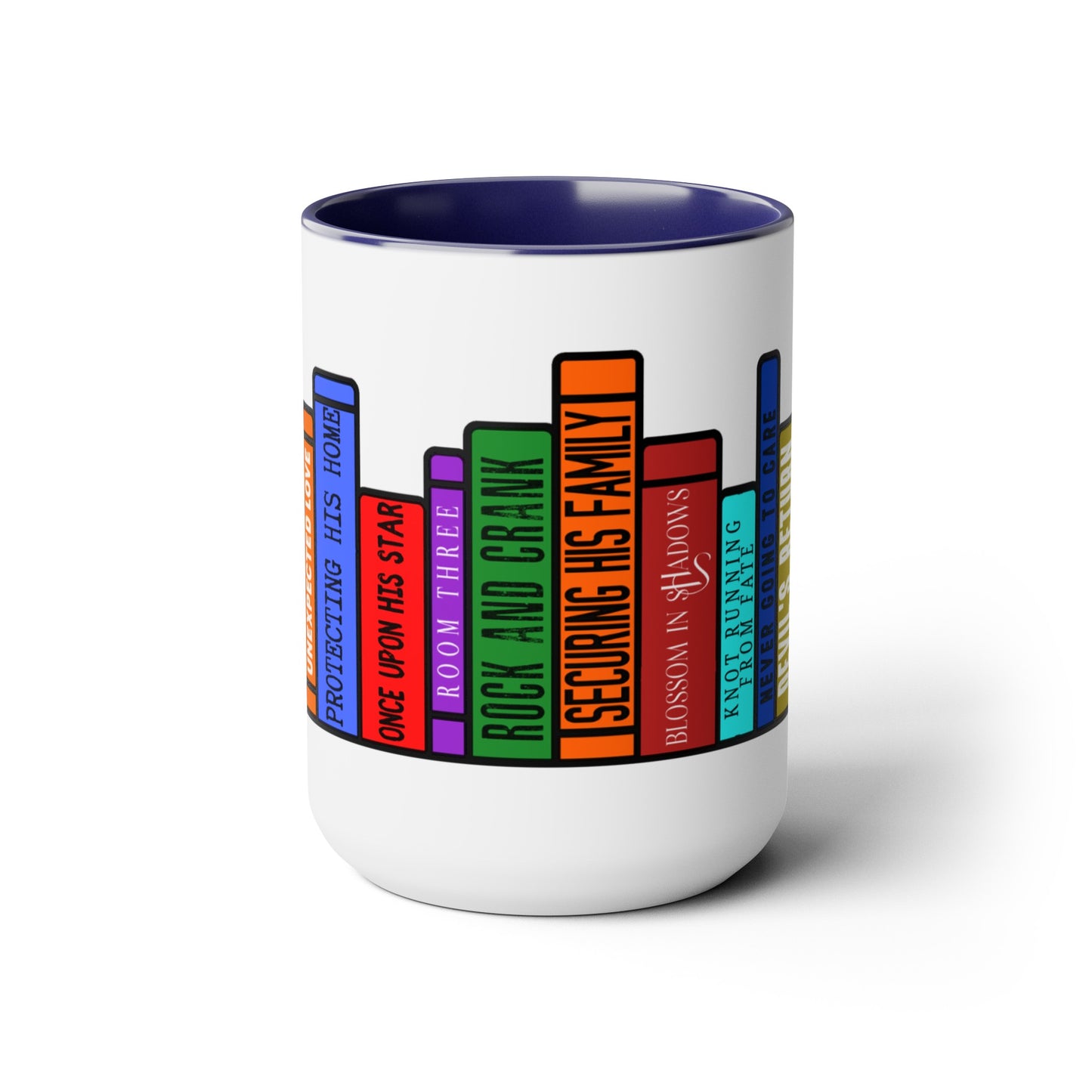 Ember's Row of Books - Coffee Mug, 15oz