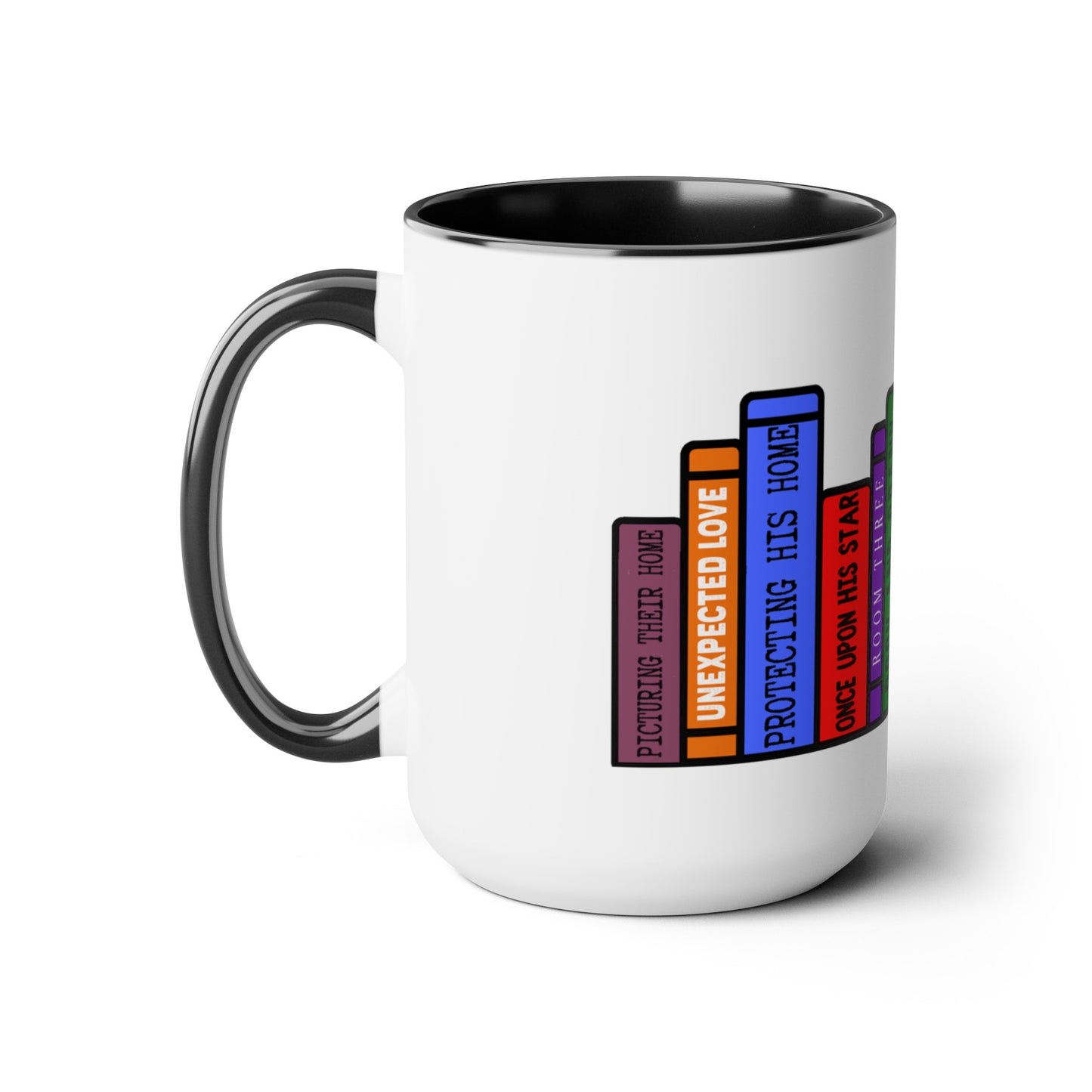 Ember's Row of Books - Coffee Mug, 15oz